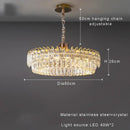 Modern luxury gold double crystal ceiling chandelier living room