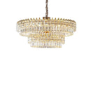Modern luxury gold double crystal ceiling chandelier living room