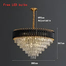 Modern luxury gold & white crystal chandelier living room light