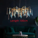 Modern luxury golden crystal water drop led chandelier dining room