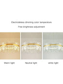 Modern luxury spectrum gold crystal chandelier dining room