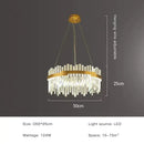 Modern luxury spectrum gold crystal chandelier dining room