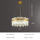 Modern luxury spectrum gold crystal chandelier dining room