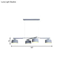 Modern macaron drum gray 4 light chandelier dining room pendant