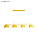 Modern macaron drum gray 4 light chandelier dining room pendant