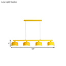 Modern macaron drum gray 4 light chandelier dining room pendant