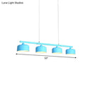 Modern macaron drum gray 4 light chandelier dining room pendant