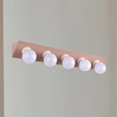Modern macaron pink & yellow 5-light vanity sconce bathroom light