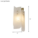 DecorBites™ Modern Marble 1-Light Corner Wall Sconce Lamp in White