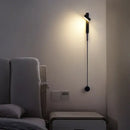 Modern marble black rotating led wall lamp bedroom sconce