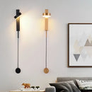 Modern marble black rotating led wall lamp bedroom sconce