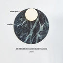 Modern marble glass globe led wall lamp bathroom sconce