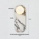 Modern marble glass globe led wall lamp bathroom sconce
