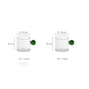 Modern marble sphere glass espresso cups kitchen set with saucers