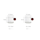 Modern marble sphere glass espresso cups kitchen set with saucers