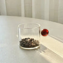 Modern marble sphere glass espresso cups kitchen set with saucers