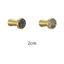 Modern marbled stone and brushed gold towel hook bathroom decor