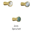 Modern marbled stone and brushed gold towel hook bathroom decor