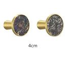 Modern marbled stone and brushed gold towel hook bathroom decor