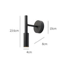 Modern matte black adjustable led wall lamp for bedroom reading