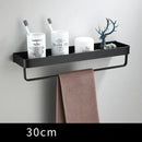 Modern matte black aluminum corner shelf bathroom storage holder