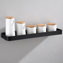 Modern matte black aluminum corner shelf bathroom storage holder