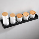 Modern matte black aluminum corner shelf bathroom storage holder