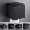 Modern matte black aluminum paper holder bathroom cube rack