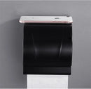 Modern matte black aluminum paper holder bathroom cube rack