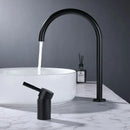 Modern matte black and brushed gold basin faucet bathroom sink tap