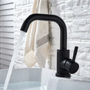 Modern matte black basin faucet bathroom rotatable sink tap