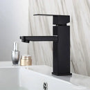 Modern matte black basin faucet bathroom single handle mixer