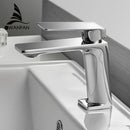 Modern matte black basin faucet mixer tap bathroom angular design