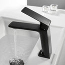 Modern matte black basin faucet mixer tap bathroom angular design