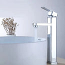 Modern matte black basin mixer bathroom faucet with rectangular spout