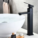 Modern matte black basin mixer bathroom faucet with rectangular spout