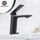 Modern matte black basin mixer tap – bathroom single lever faucet
