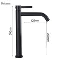 Modern matte black basin mixer tap bathroom single lever faucet