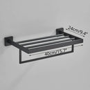 Modern matte black bathroom accessories set – bathroom towel rack