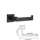 Modern matte black bathroom accessories set – bathroom towel rack