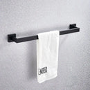 Modern matte black bathroom accessories set – bathroom towel rack
