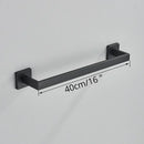 Modern matte black bathroom accessories set – bathroom towel rack