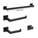 Modern matte black bathroom accessories set – bathroom towel rack