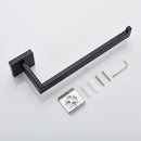 Modern matte black bathroom accessories set – bathroom towel rack