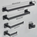 Modern matte black bathroom accessories set – bathroom towel rack