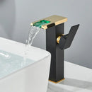 Modern matte black bathroom faucet set – bathroom sleek spout