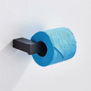 DecorBites™ Black Bathroom Hardware Set: Robe Hook, Towel Rail, Rack, Shelf, Tissue Holder & More