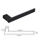 DecorBites™ Black Bathroom Hardware Set: Robe Hook, Towel Rail, Rack, Shelf, Tissue Holder & More