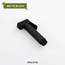 Modern matte black bidet faucet shower mixer bathroom square sprayer