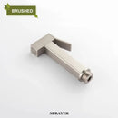 Modern matte black bidet faucet shower mixer bathroom square sprayer